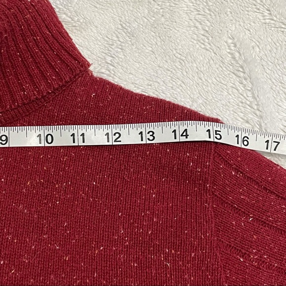 Ilanco Vintage Red Cotton Turtle Neck Sweater Women Size M - Picture 4 of 7